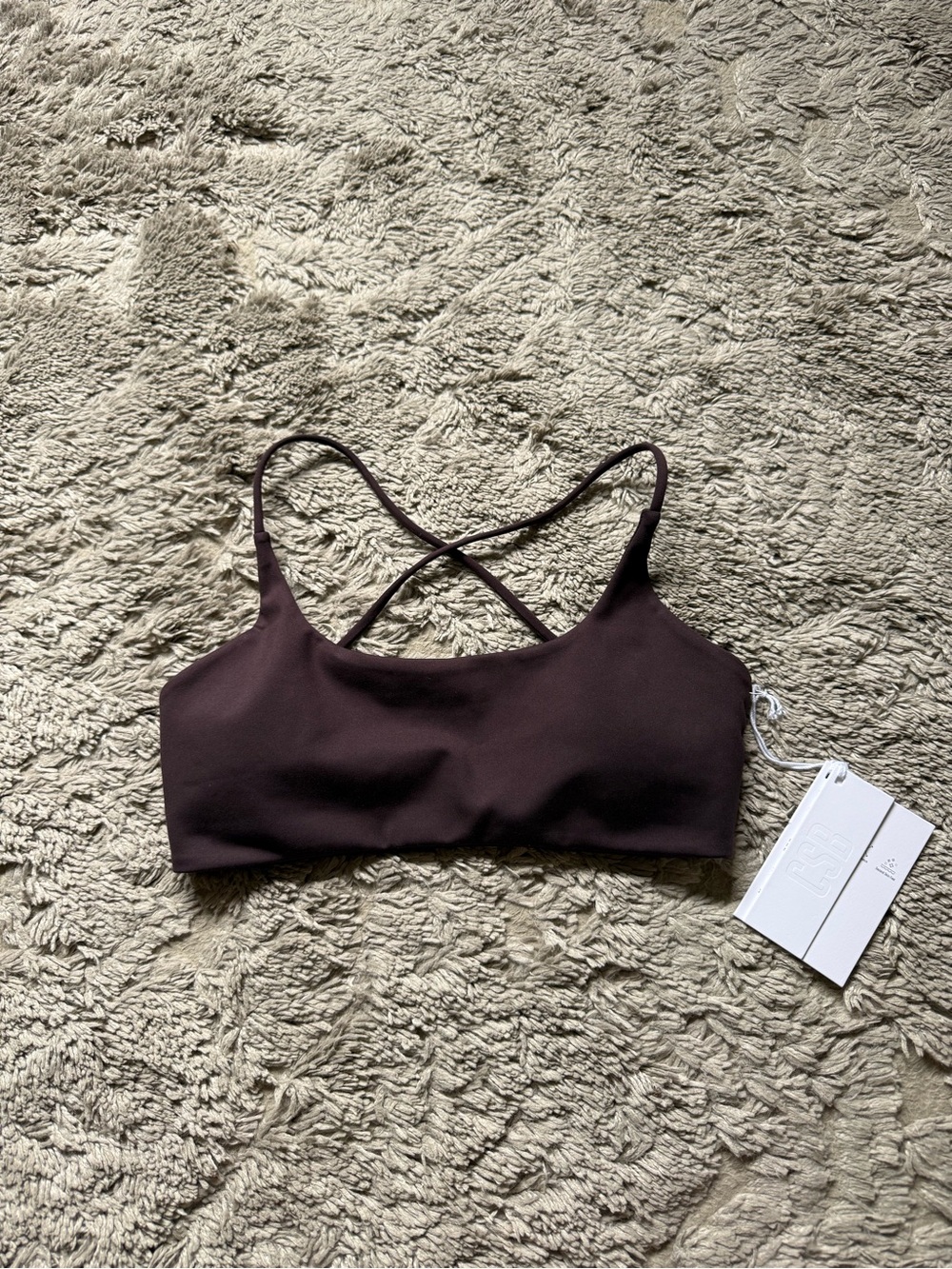 Serenity Lexi crop bra csb brown espresso new size small - Picture 3 of 5